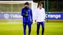 Karim Benzema et Cyril Moine, préparateur physique des Bleus