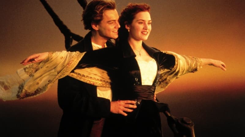 Leonardo Di Caprio et Kate Winslet dans "Titanic"
