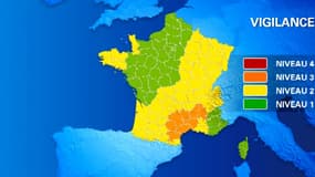 Huit départements du sud de la France ont été placés en vigilance orange à partir de samedi après-midi, en raison du risque d'orages.