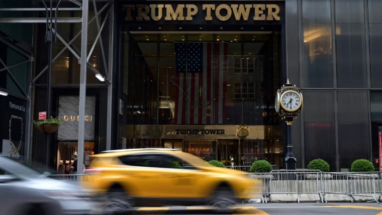 L'entrée de la Trump Tower à New York, le 1er juillet 2021. 