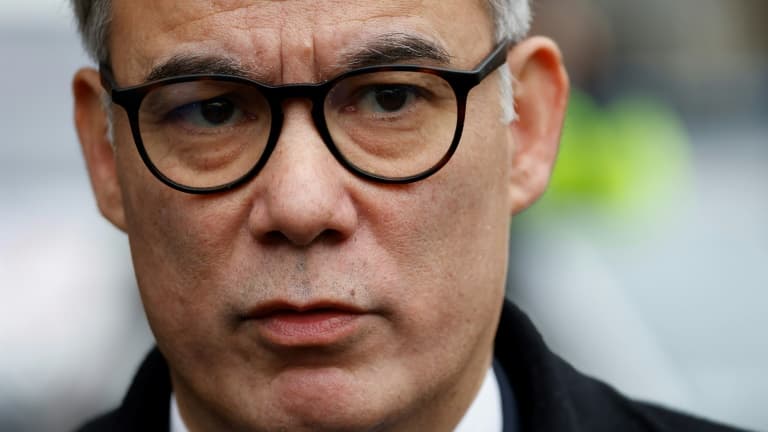 Le premier secrétaire du Parti socialiste (PS) Olivier Faure, le 20 février 2025 à l'Elysée, à Paris