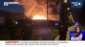 Seine-Maritime: un incendie touche un entrepôt de Bolloré Logistics à Grand-Couronne