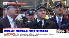 Manche: les images d'Emmanuel Macron au CMN à Cherbourg-en-Cotentin