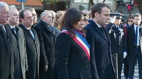 13-Novembre: Emmanuel Macron rend hommage aux cinq victimes tuées sur le terrasse de "La bonne bière"