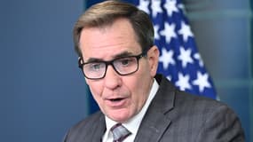 Le porte-parole de la sécurité nationale John Kirby lors du briefing quotidien à la Maison Blanche à Washington, le 23 octobre 2024.