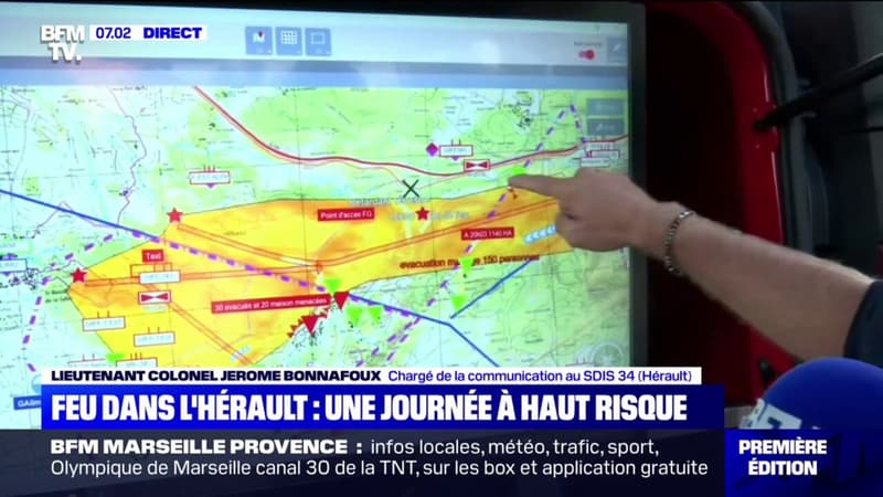 Incendie dans l'Hérault: le feu n'est 