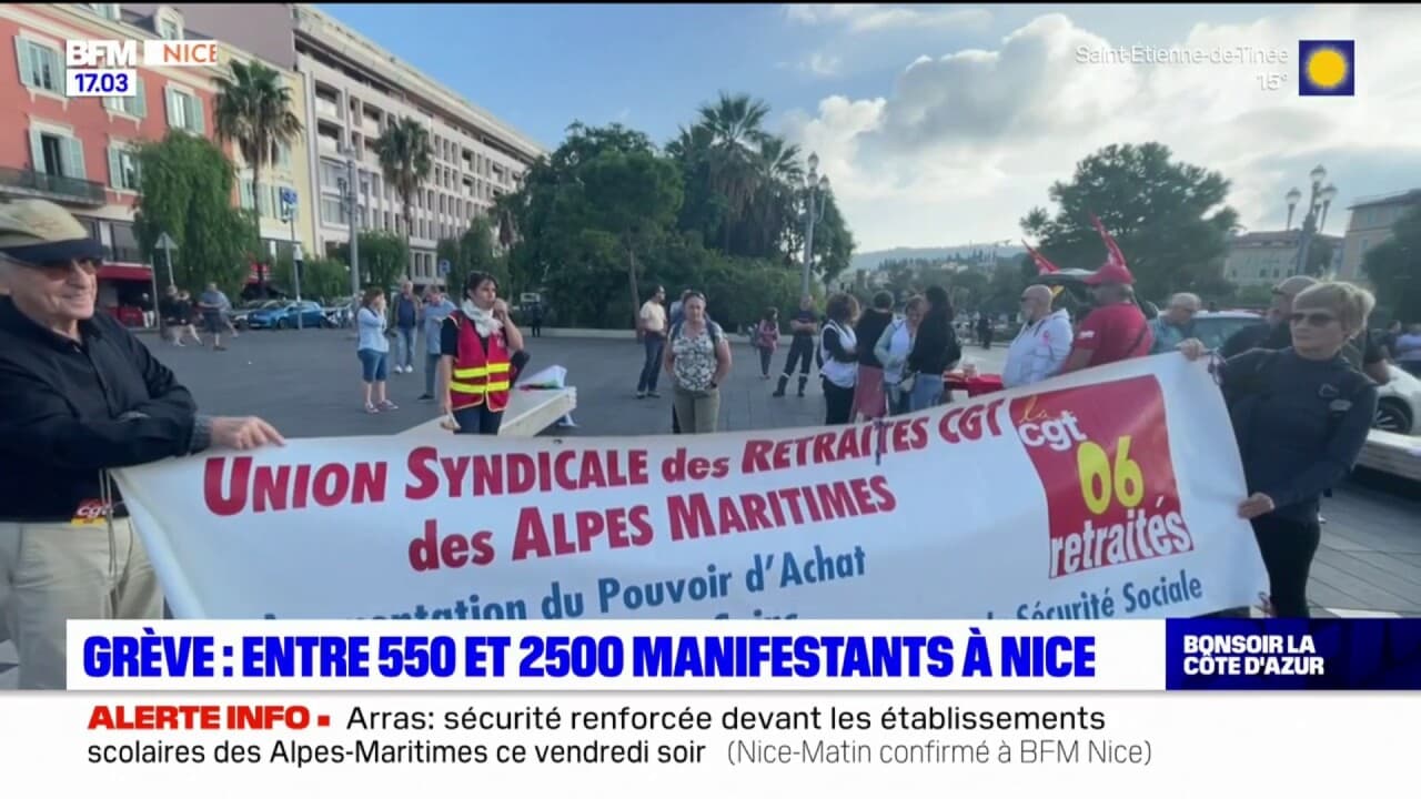 Grève du 13 octobre 2 500 manifestants à Nice selon les syndicats 550