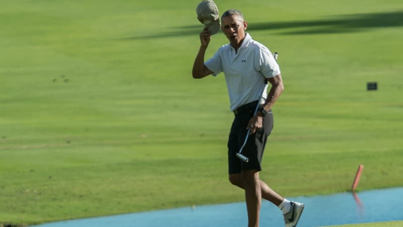 Barack Obama golfe à Hawaï en décembre 2016.