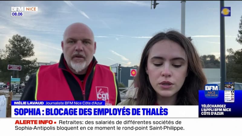 Sophia Antipolis: des employés de Thalès mobilisés contre la réforme des retraites