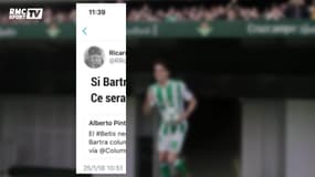 Sitôt arrivé au Bétis, Bartra trolle un fan qui promettait de se raser s'il signait à Séville