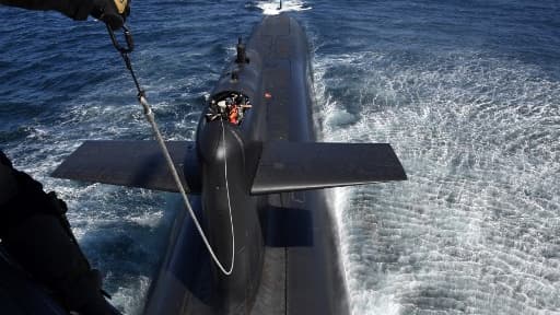 Le sous-marin "Le Terrible" visité par Emmanuel Macron le 4 juillet 2017