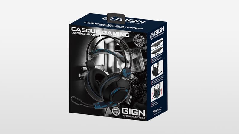 Casque de gaming aux couleurs du GIGN