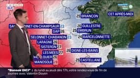 Météo Alpes du Sud: grand soleil ce mercredi avec quelques nuages, jusqu'à 26°C à Sisteron