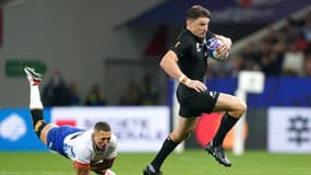 Beauden Barrett lors du match de Coupe du monde 2023 entre la Nouvelle-Zélande et la Namibie (71-3), le 15 septembre 2023