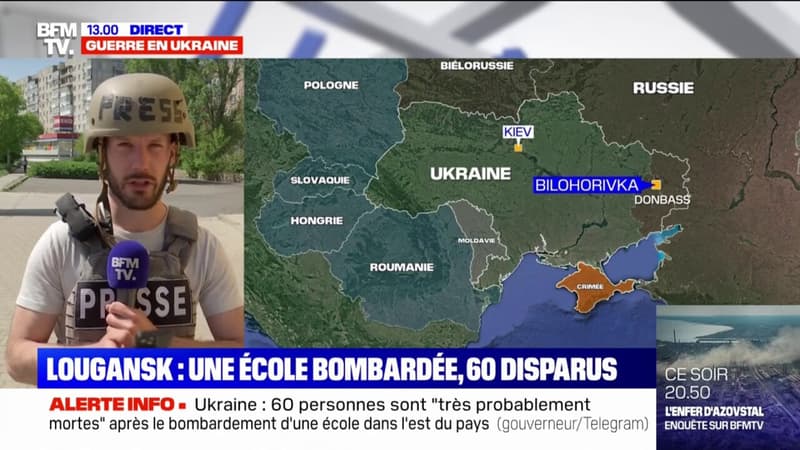 Guerre en Ukraine: 60 disparus après le bombardement d'une école dans le Lougansk