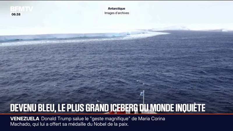 Le plus grand iceberg du monde est devenu bleu et c'est un problème