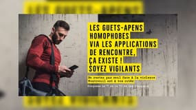 La ville de Montreuil lance une campagne de sensibilisation contre les guet-apens homophobes, en avril 2024.