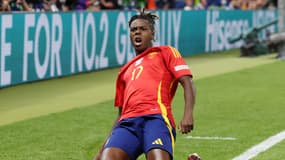 La joie de l'ailier de l'Espagne, Nico Williams à l'Euro 2024