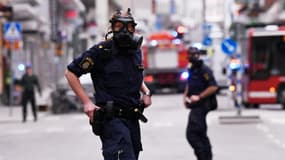La police déployée à Stockholm. 