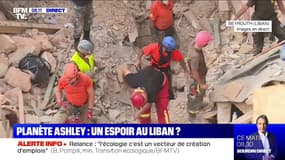 Les secouristes à la recherche d'un survivant sous les décombres à Beyrouth, un mois après l'explosion