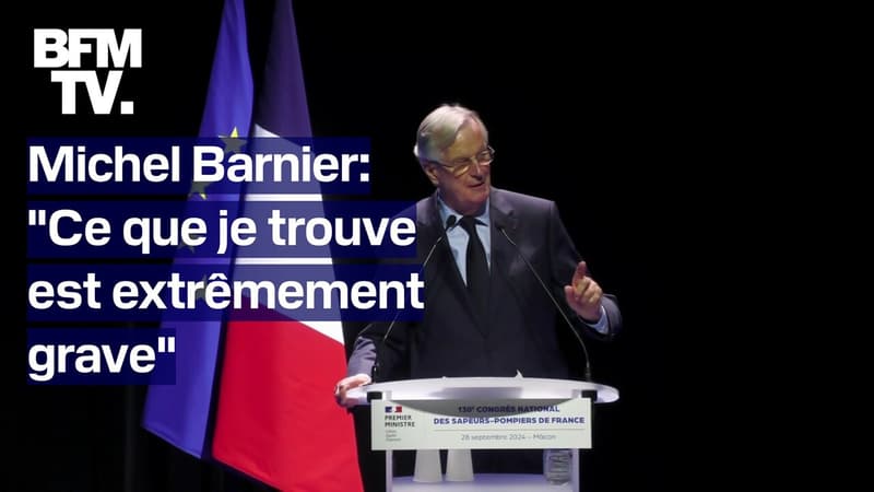 Le discours de Michel Barnier en intégralité au congrès des sapeurs-pompiers de France