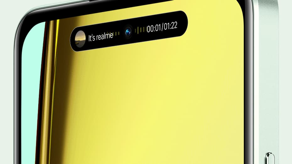 La copie du "Dynamic Island" sur le Realme C67.