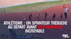 Athlétisme : Un sprinteur trébuche au départ avant une remontée incroyable