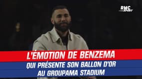 OL : Benzema, l'émotion pour la présentation de son Ballon d'or au Groupama stadium