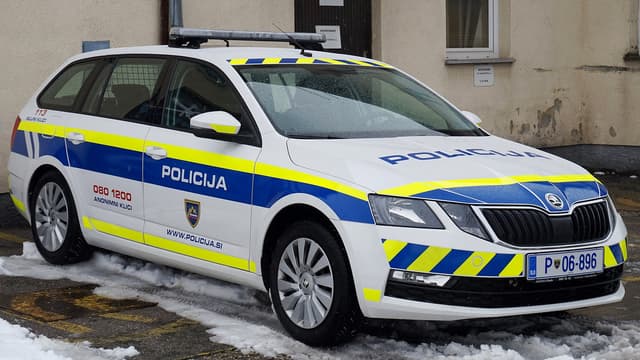 Une voiture de la police en Slovénie