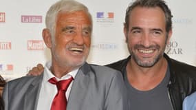 Jean Dujardin et Jean-Paul Belmondo en 2012