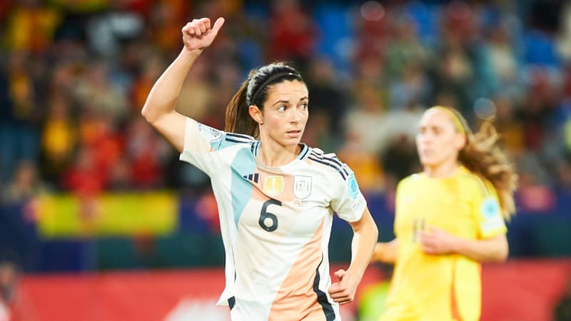 Aitana Bonmati avec l'Espagne lors d'un match de Ligue des nations féminine, février 2025
