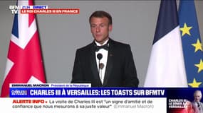 Emmanuel Macron sur la visite de Charles III: "Que vous ayez choisi de rendre visite à la France en ces tous premiers mois de votre règne est un signe d'amitié et de confiance que nous mesurons à sa juste valeur"