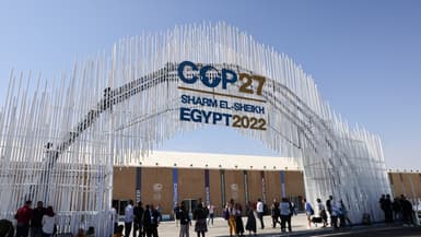 Entrée de la Cop27 à Charm el-Cheikh en Égypte, le 6 novembre 2022.
