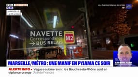 Marseille: une manifestation en pyjama contre la fermeture anticipée du métro