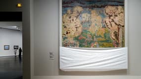 Peinture de Pierre Bonnard présentée dans l'exposition de la collection Morozov, le 15 septembre 2021 à la fondation Louis Vuitton