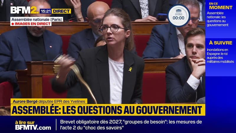 Aurore Bergé chahutée à l'Assemblée nationale lors de sa question sur l'antisémitisme