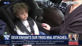 En France, deux enfants sur trois sont mal attachés en voiture