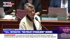 "Un projet d'équilibre" affirme Élisabeth Borne interpellée sur la réforme des retraites par les sénateurs  