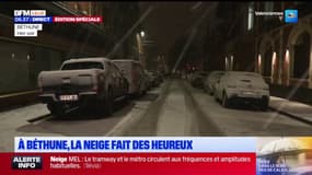 Pas-de-Calais: à Béthune, la neige fait des heureux