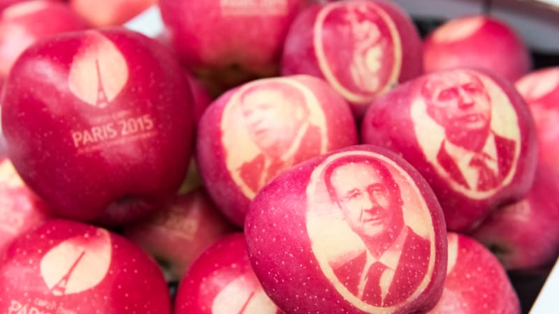 Pommes avec le logo de la COP21 - 4 novembre 2015