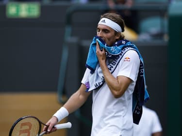 Stefanos Tsitsipas à Wimbledon, le 2 juillet 2022.
