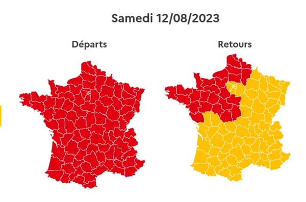 Ce samedi est classé rouge dans le sens des départs.