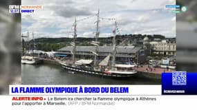 JO 2024: la flamme olympique à bord du Belem