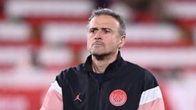 Luis Enrique lors du match Monaco-PSG (2-4, L1), le 18 décembre 2024