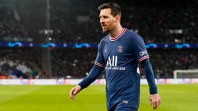 Lionel Messi avec le PSG, à Paris le 15 février 2022