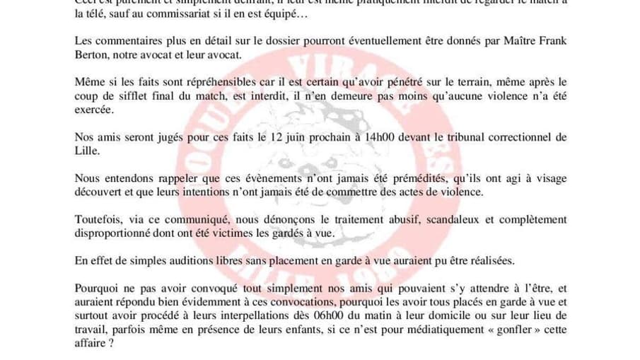 Le communiqué 