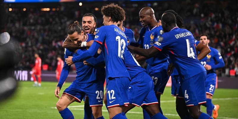 Florian THAUVIN lors du match France-Azerbaïdjan, le 10/10/2025