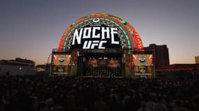 La Sphere de Las Vegas aux couleurs de l'UFC avant la Noche UFC (UFC 306) en septembre 2024 à Las Vegas