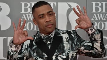 Le rappeur britannique Wiley, aux Brit Awards en février 2017 à Londres.