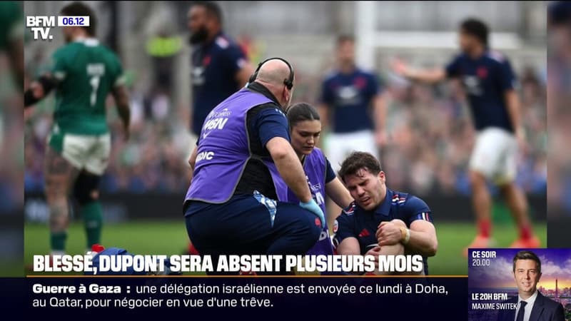 Rugby: Antoine Dupont sera absent des terrains de longs mois, victime d'une rupture du ligament croisé antérieur